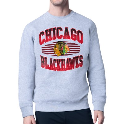 Кофта Chicago Blackhawks Starter Gray Team Grit Graphic Fleece