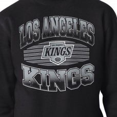 Los Angeles Kings Starter Black Team Grit Graphic Fleece Pullover Sweatshirt