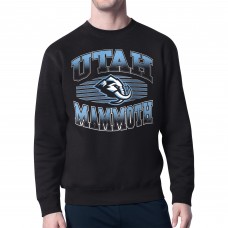 Utah Mammoth Starter Black Team Grit Graphic Fleece Pullover Sweatshirt