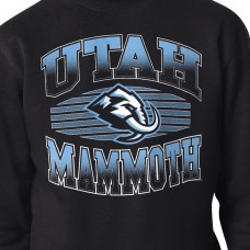 Utah Mammoth Starter Black Team Grit Graphic Fleece Pullover Sweatshirt