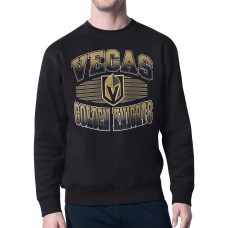 Vegas Golden Knights Starter Black Team Grit Graphic Fleece Pullover Sweatshirt