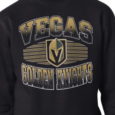 Vegas Golden Knights Starter Black Team Grit Graphic Fleece Pullover Sweatshirt