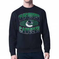 Vancouver Canucks Starter Navy Team Grit Graphic Fleece Pullover Sweatshirt