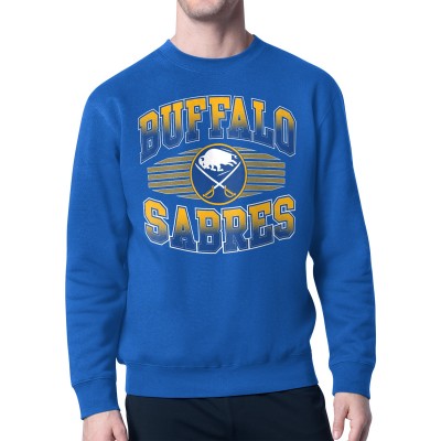 Buffalo Sabres Starter Royal Team Grit Graphic Fleece Pullover Sweatshirt