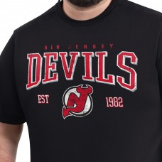 Футболка New Jersey Devils G-III Sports by Carl Banks Black Adaptive Classic Team Graphic