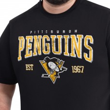 Футболка Pittsburgh Penguins G-III Sports by Carl Banks Black Adaptive Classic Team Graphic