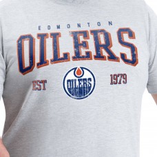 Edmonton Oilers G-III Sports by Carl Banks Gray Adaptive Classic Team Graphic T-Shirt Edmonton Oilers G-III Sports by Carl Banks Gray Adaptive Classic Team Graphic T-Shirt