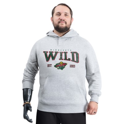 Minnesota Wild G-III Sports by Carl Banks Gray Adaptive Classic Team Spirit Fleece Hoodie