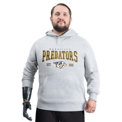 Nashville Predators G-III Sports by Carl Banks Gray Adaptive Classic Team Spirit Fleece Hoodie
