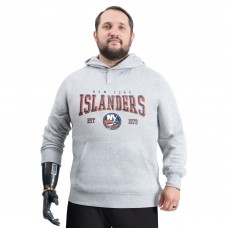 New York Islanders G-III Sports by Carl Banks Gray Adaptive Classic Team Spirit Fleece Hoodie