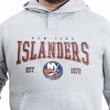 New York Islanders G-III Sports by Carl Banks Gray Adaptive Classic Team Spirit Fleece Hoodie