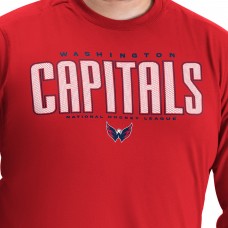 Футболка с длинным рукавом Washington Capitals G-III Sports by Carl Banks Red Adaptive Mesh Effect