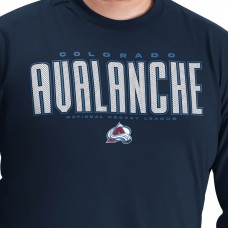 Футболка с длинным рукавом Colorado Avalanche G-III Sports by Carl Banks Navy Adaptive Mesh Effect