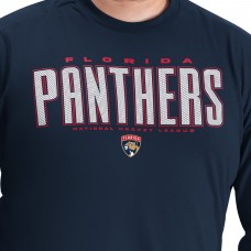 Футболка с длинным рукавом Florida Panthers G-III Sports by Carl Banks Navy Adaptive Mesh Effect
