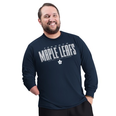 Toronto Maple Leafs G-III Sports by Carl Banks Blue Adaptive Mesh Effect Long Sleeve T-Shirt