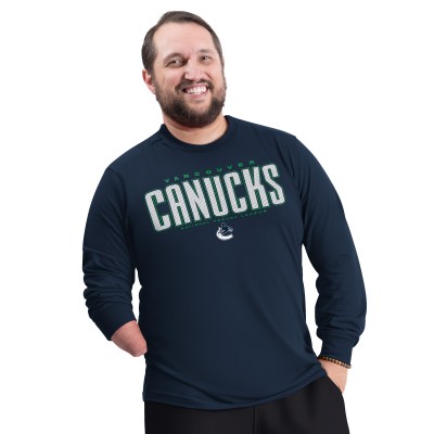 Vancouver Canucks G-III Sports by Carl Banks Blue Adaptive Mesh Effect Long Sleeve T-Shirt