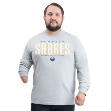 Футболка с длинным рукавом Buffalo Sabres G-III Sports by Carl Banks Gray Adaptive Mesh Effect