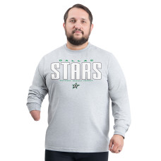 Dallas Stars G-III Sports by Carl Banks Gray Adaptive Mesh Effect Long Sleeve T-Shirt