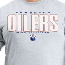 Edmonton Oilers G-III Sports by Carl Banks Gray Adaptive Mesh Effect Long Sleeve T-Shirt