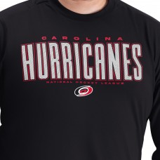 Carolina Hurricanes G-III Sports by Carl Banks Black Adaptive Mesh Effect Long Sleeve T-Shirt