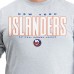 New York Islanders G-III Sports by Carl Banks Gray Adaptive Mesh Effect Long Sleeve T-Shirt