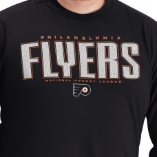 Футболка с длинным рукавом Philadelphia Flyers G-III Sports by Carl Banks Black Adaptive Mesh Effect