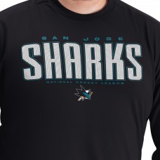 Футболка с длинным рукавом San Jose Sharks G-III Sports by Carl Banks Black Adaptive Mesh Effect
