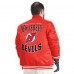 New Jersey Devils G-III Sports by Carl Banks Red Adaptive Bold Logo Satin Full-Snap Varsity Jacket