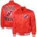 New Jersey Devils G-III Sports by Carl Banks Red Adaptive Bold Logo Satin Full-Snap Varsity Jacket