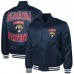 Florida Panthers G-III Sports by Carl Banks Navy Adaptive Bold Logo Satin Full-Snap Varsity Jacket