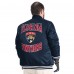 Florida Panthers G-III Sports by Carl Banks Navy Adaptive Bold Logo Satin Full-Snap Varsity Jacket