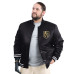 Куртка Vegas Golden Knights G-III Sports by Carl Banks Black Adaptive Bold Logo Satin Full-Snap Varsity