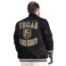 Куртка Vegas Golden Knights G-III Sports by Carl Banks Black Adaptive Bold Logo Satin Full-Snap Varsity