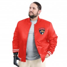 Florida Panthers G-III Sports by Carl Banks Red Adaptive Bold Logo Satin Full-Snap Varsity Jacket