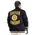 Рубашка Boston Bruins G-III Sports by Carl Banks Black Adaptive Bold Logo Satin Varsity Jacket