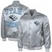 Utah Mammoth G-III Sports by Carl Banks Gray Adaptive Bold Logo Satin Full-Snap Varsity Jacket