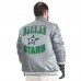 Dallas Stars G-III Sports by Carl Banks Gray Adaptive Bold Logo Satin Full-Snap Varsity Jacket
