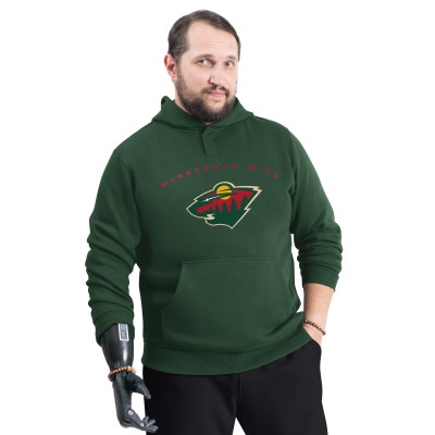 Minnesota Wild G-III Sports by Carl Banks Green Adaptive Classic Team Arc Fleece Hoodie