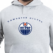Edmonton Oilers G-III Sports by Carl Banks Gray Adaptive Classic Team Arc Fleece Hoodie