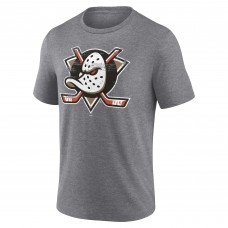 Именная футболка Anaheim Ducks Gray Heritage Tri-Blend