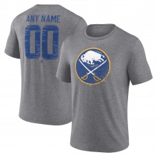 Buffalo Sabres Gray Heritage Custom Tri-Blend T-Shirt