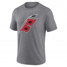 Carolina Hurricanes Gray Heritage Custom Tri-Blend T-Shirt
