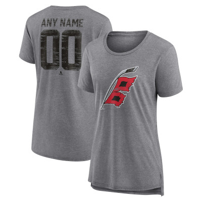 Женская Именная футболка Carolina Hurricanes Gray Heritage Tri-Blend