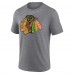 Футболка Chicago Blackhawks Gray Heritage Custom Tri-Blend