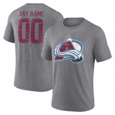 Именная футболка Colorado Avalanche Gray Heritage Tri-Blend