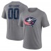 Columbus Blue Jackets Gray Heritage Custom Tri-Blend T-Shirt