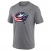 Columbus Blue Jackets Gray Heritage Custom Tri-Blend T-Shirt