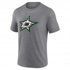 Dallas Stars Gray Heritage Custom Tri-Blend T-Shirt