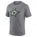 Dallas Stars Gray Heritage Custom Tri-Blend T-Shirt