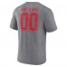 Detroit Red Wings Gray Heritage Custom Tri-Blend T-Shirt